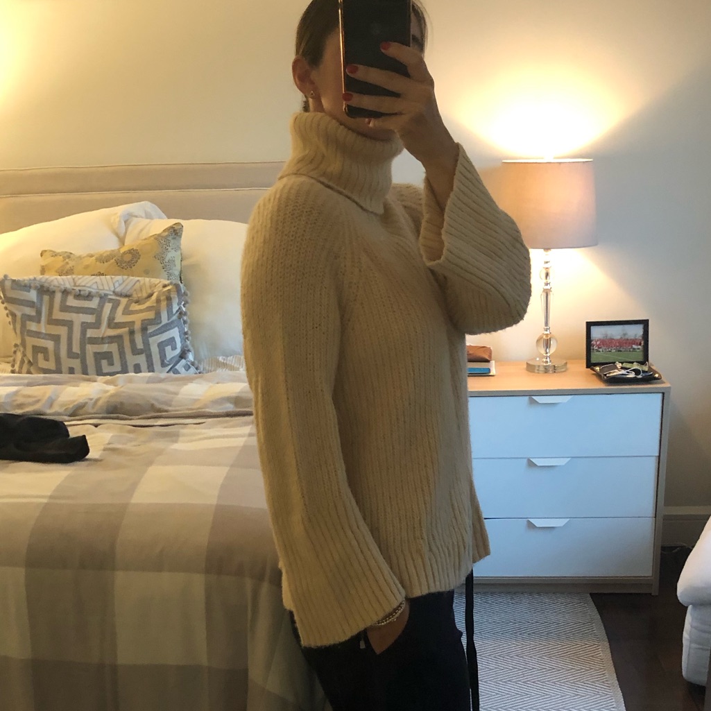 Club Monaco Peach Wool Sweater, Gently Used